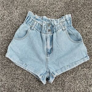 High waist denim shorts